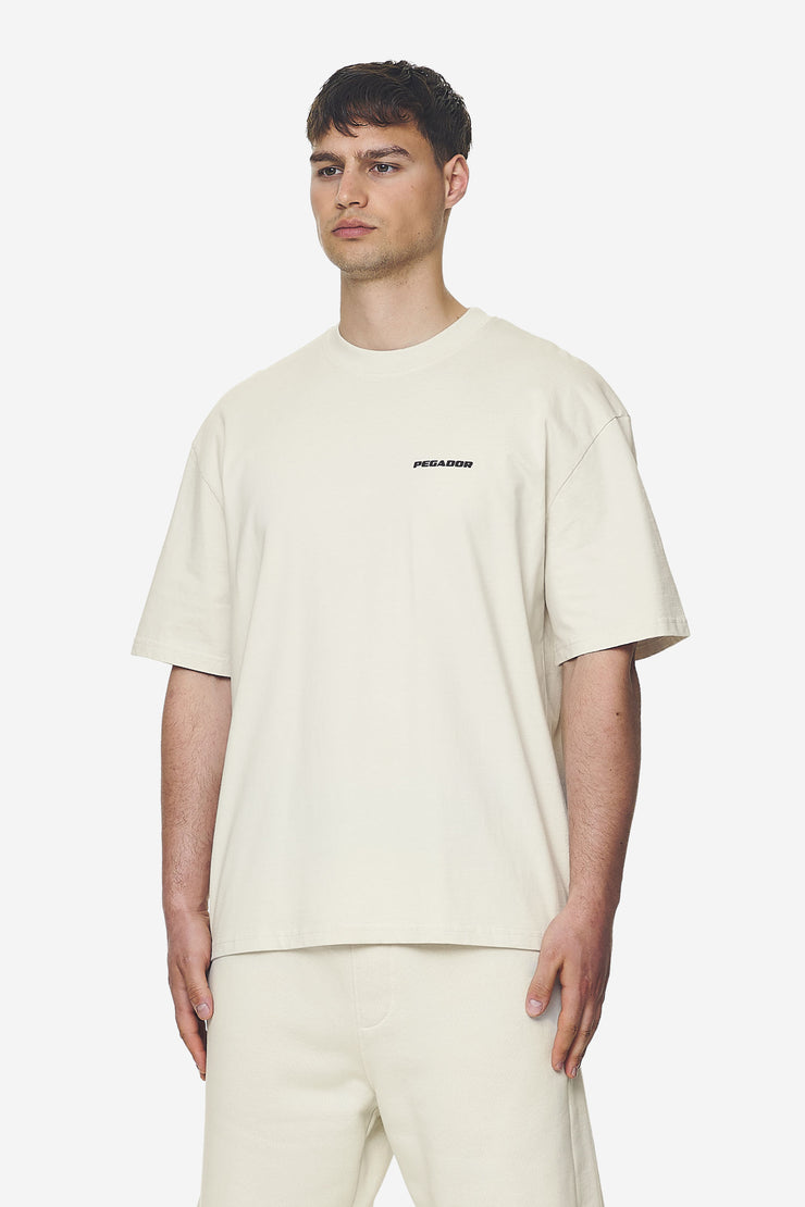 Pegador Logo Oversized Tee Washed Salty Cream Black Gum Valentinstagsangebot