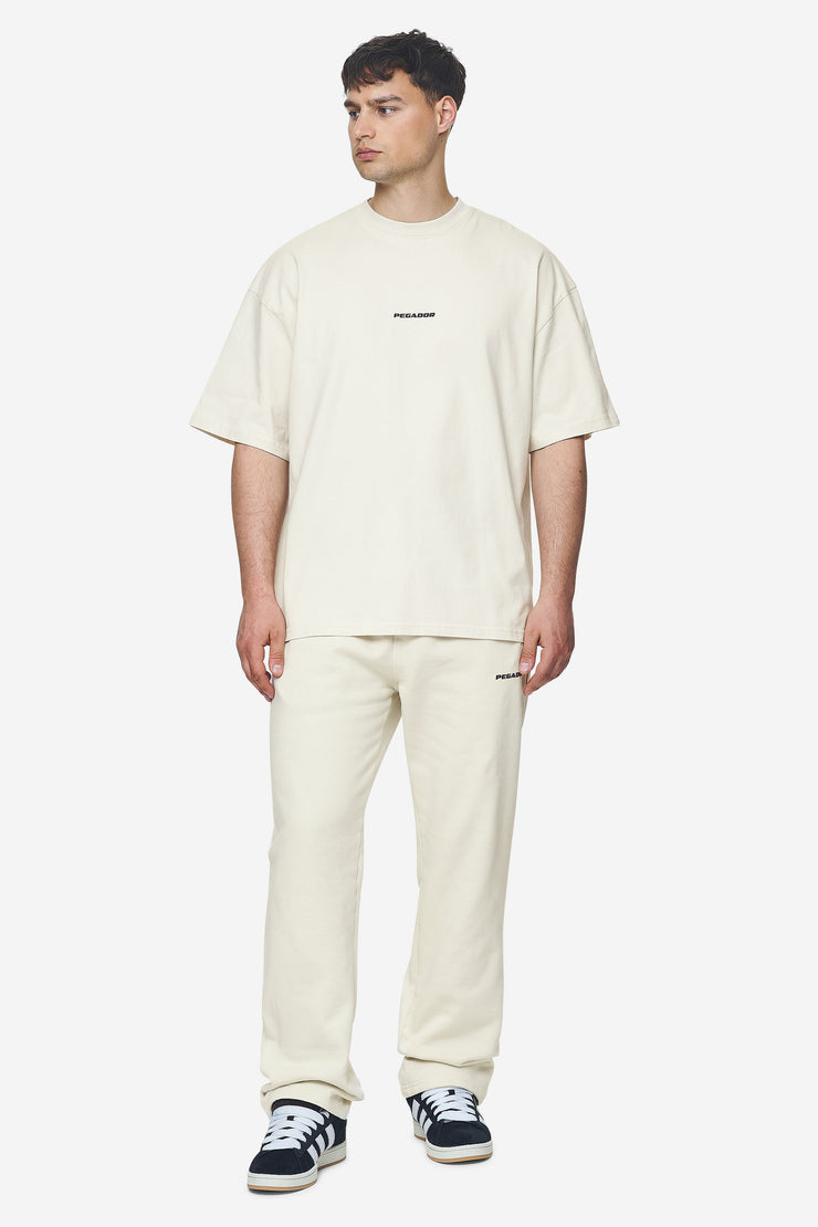 Pegador Logo Wide Sweat Pants Washed Salty Cream Black Gum Jubiläumsangebot