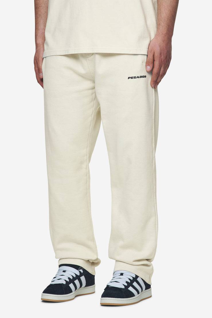 Pegador Logo Wide Sweat Pants Washed Salty Cream Black Gum Jubiläumsangebot
