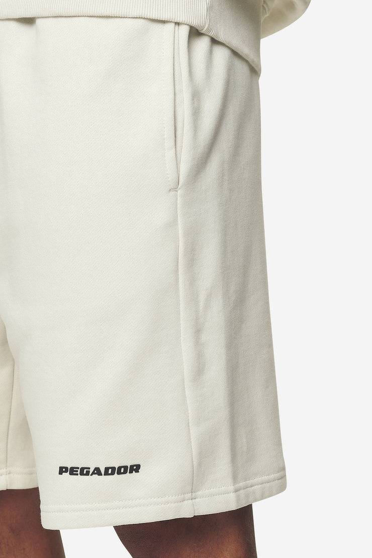 Pegador Logo Heavy Sweat Shorts Washed Salty Cream Black Gum Lagerräumung