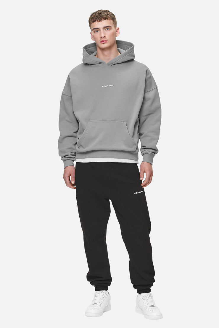 Pegador Logo Boxy Hoodie Washed Cool Grey White Gum Top Angebot