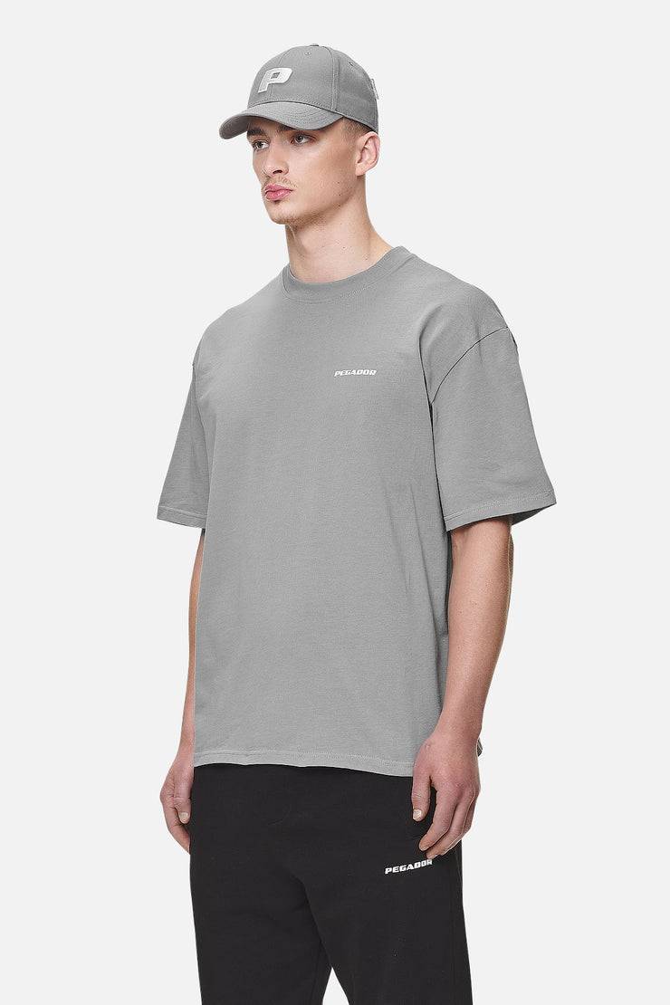 Pegador Logo Oversized Tee Washed Cool Grey White Gum Neueste Mode