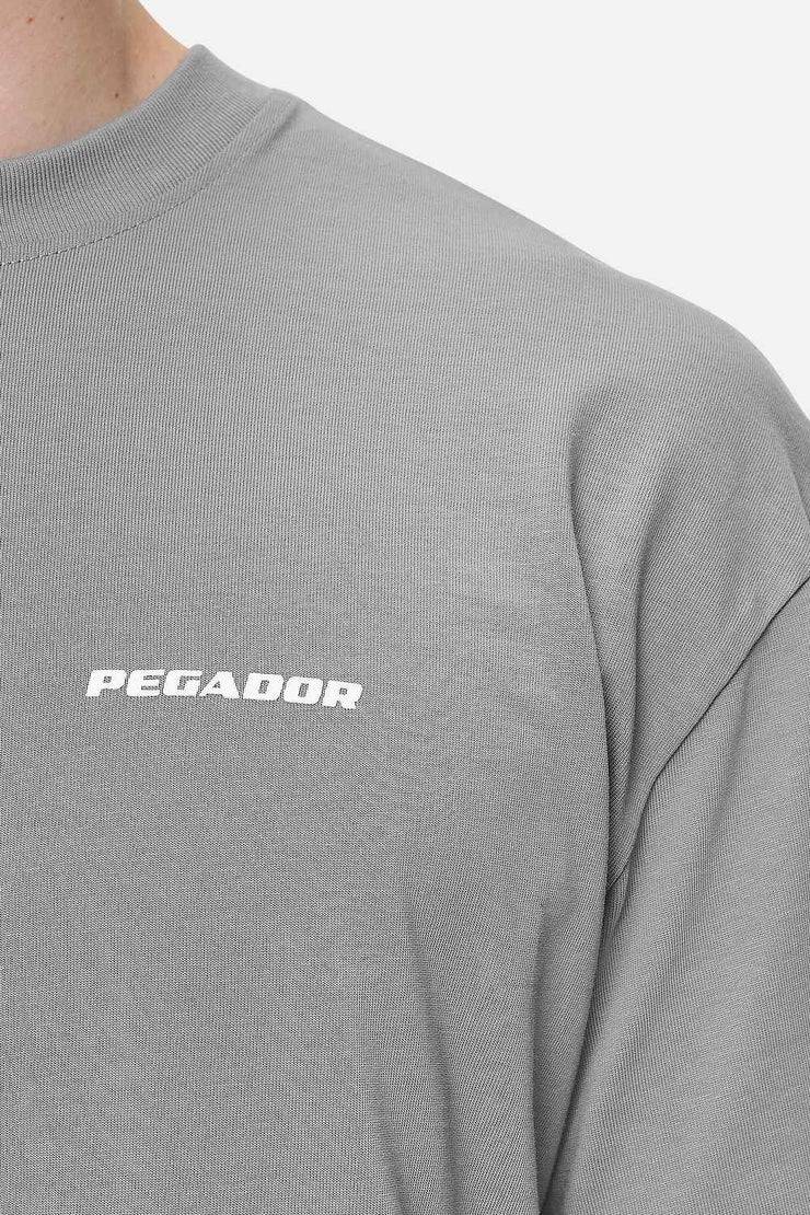 Pegador Logo Oversized Tee Washed Cool Grey White Gum Neueste Mode