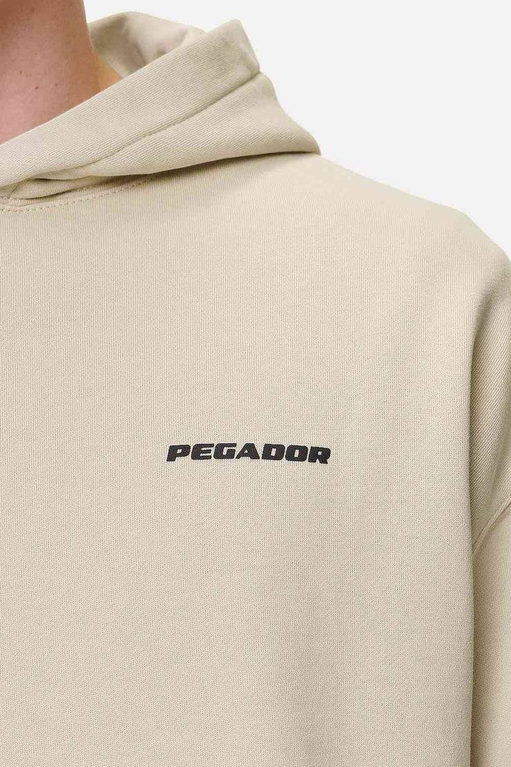 Pegador Logo Oversized Hoodie Washed Desert Sand Black Gum Exklusive Angebote
