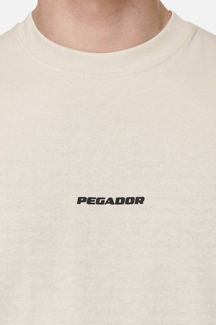 Pegador Logo Boxy Tee Washed Desert Sand Black Gum Große Rabatte