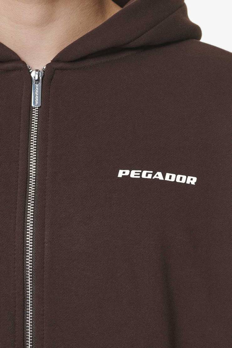 Pegador Logo Oversized Sweat Jacket Washed Oak Brown Gum Neuheiten