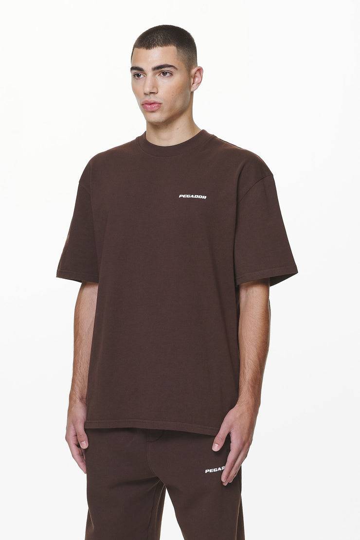 Pegador Logo Oversized Tee Washed Oak Brown Gum Bestseller