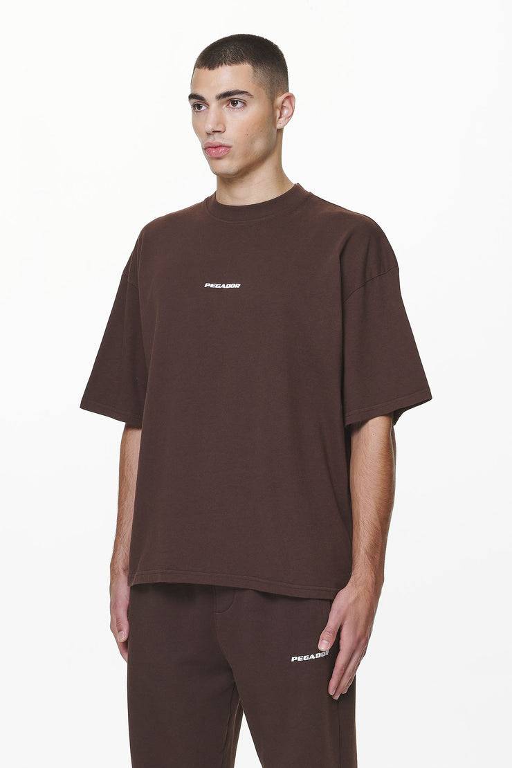 Pegador Logo Boxy Tee Washed Oak Brown Gum Saisonale Angebote