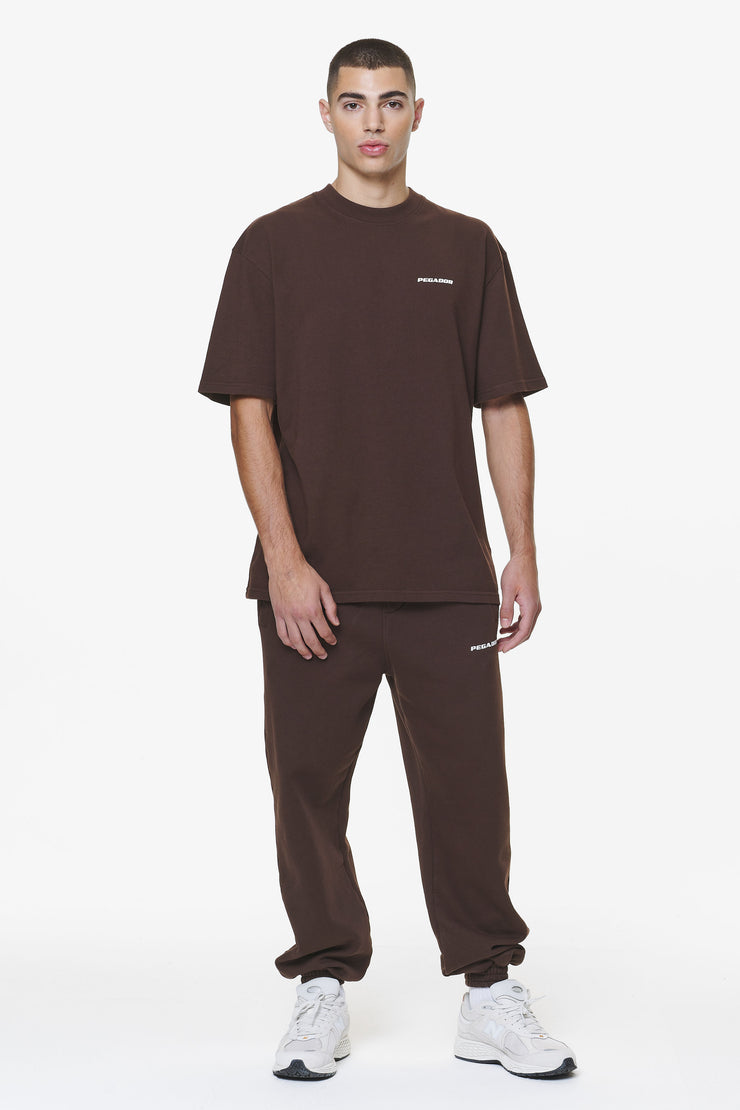 Pegador Logo Heavy Sweat Jogger Washed Oak Brown Gum Räumungsverkauf