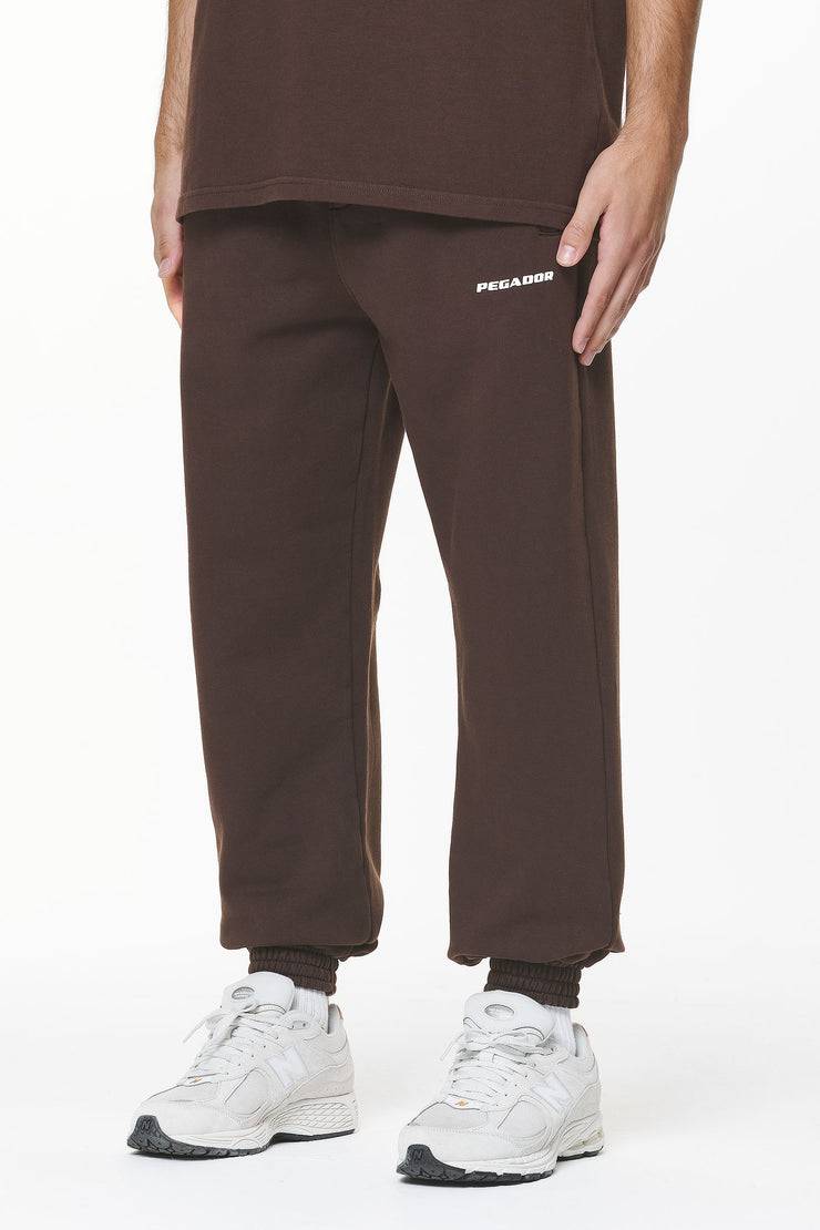 Pegador Logo Heavy Sweat Jogger Washed Oak Brown Gum Räumungsverkauf
