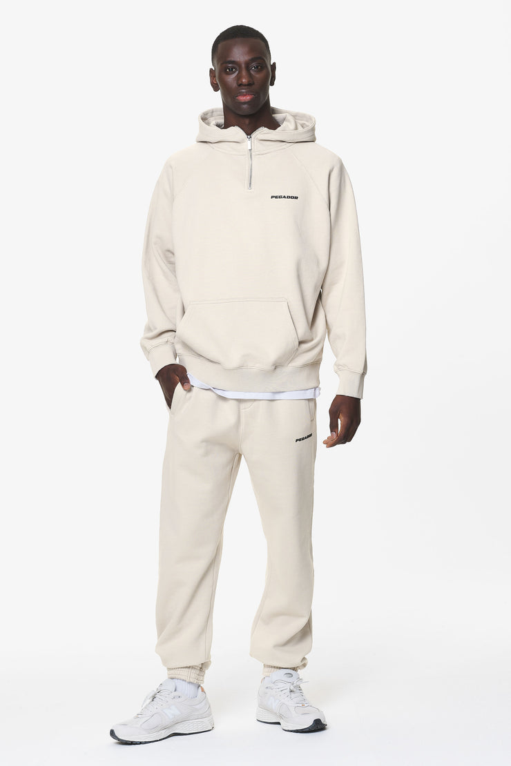 Pegador Logo Oversized Halfzip Hoodie Washed Dust Cream Gum Kauf eins, bekomm eins gratis