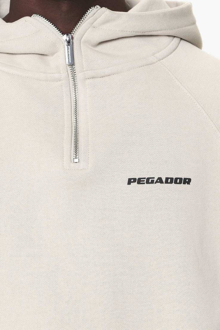 Pegador Logo Oversized Halfzip Hoodie Washed Dust Cream Gum Kauf eins, bekomm eins gratis
