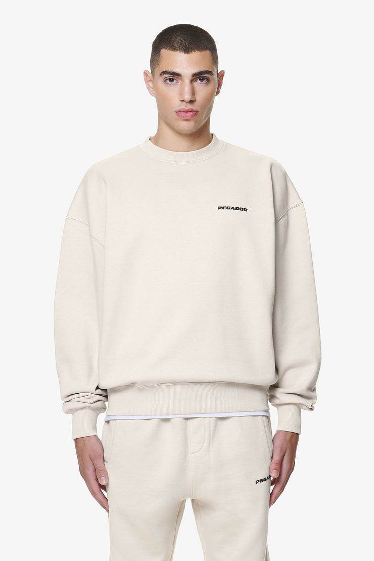 Pegador Logo Oversized Sweater Washed Dust Cream Gum Tägliche Deals
