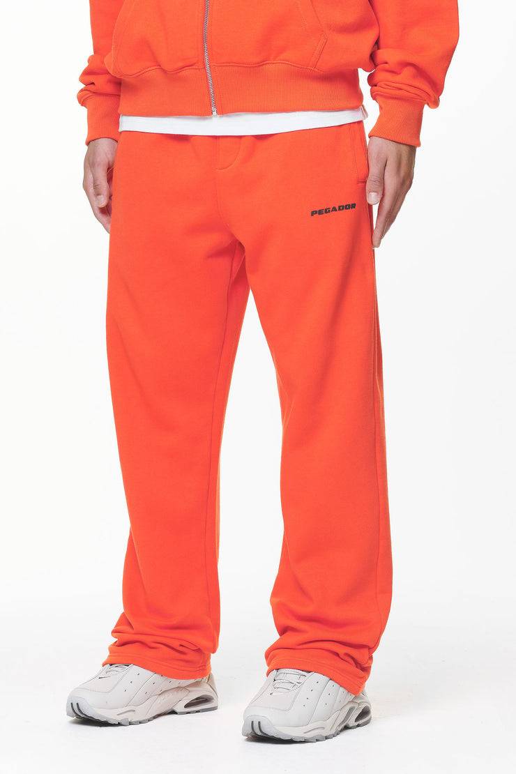 Pegador Logo Wide Sweat Pants Washed Signal Red Gum Super Sparpreis