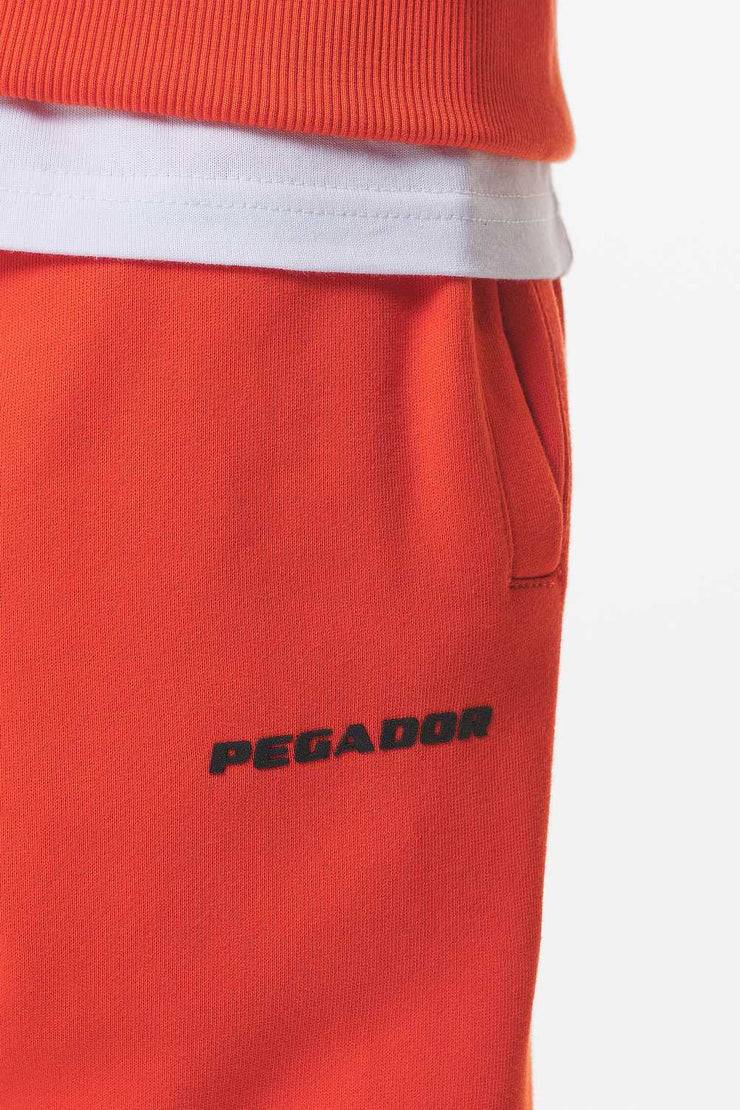 Pegador Logo Wide Sweat Pants Washed Signal Red Gum Super Sparpreis