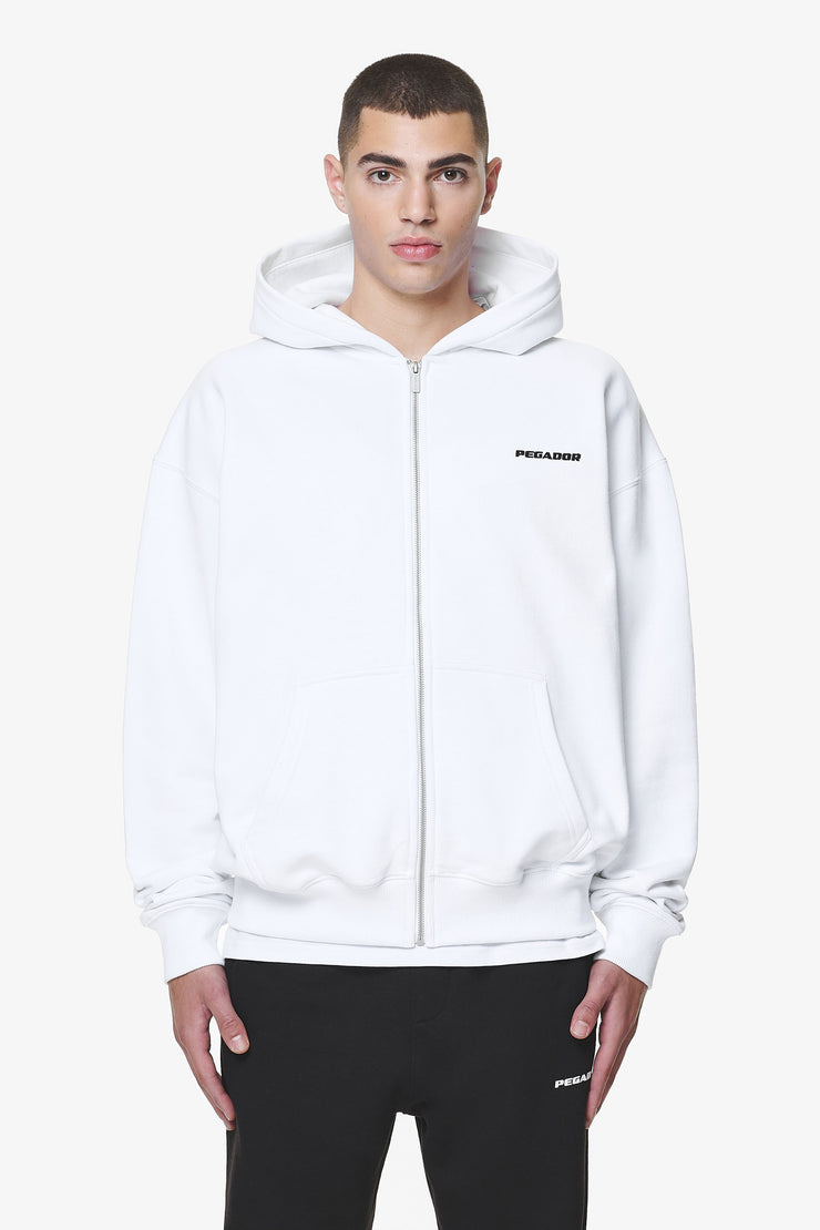 Pegador Logo Oversized Sweat Jacket White Wochenangebot