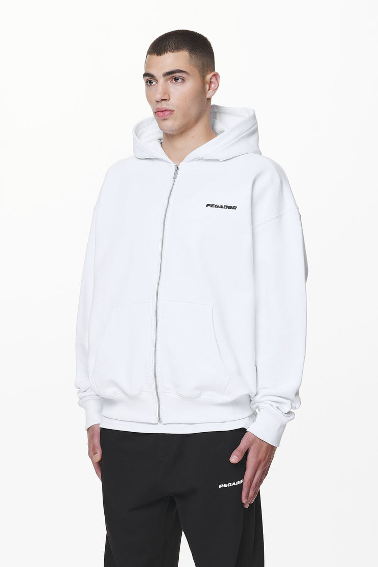 Pegador Logo Oversized Sweat Jacket White Wochenangebot