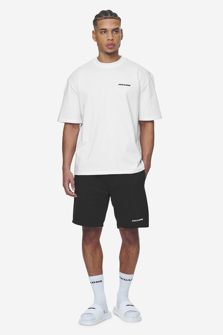 Pegador Logo Oversized Tee White Black Gum Kostenlose Rückgabe
