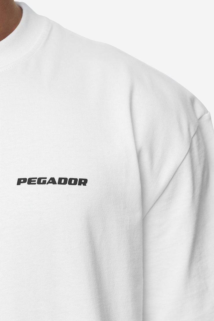 Pegador Logo Oversized Tee White Black Gum Kostenlose Rückgabe