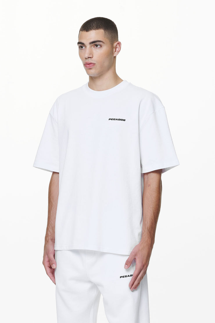 Pegador Logo Oversized Tee White Gum Begrenzte Freigabe