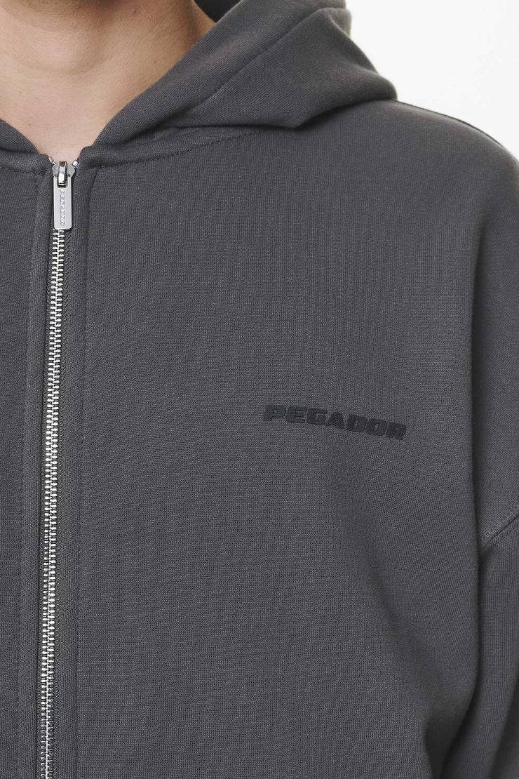 Pegador Logo Oversized Sweat Jacket Washed Volcano Grey Gum Bis zu 50% Rabatt