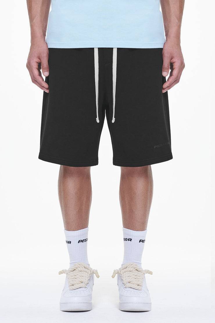 Pegador Logo Heavy Sweat Shorts Black Gum Super Rabatt