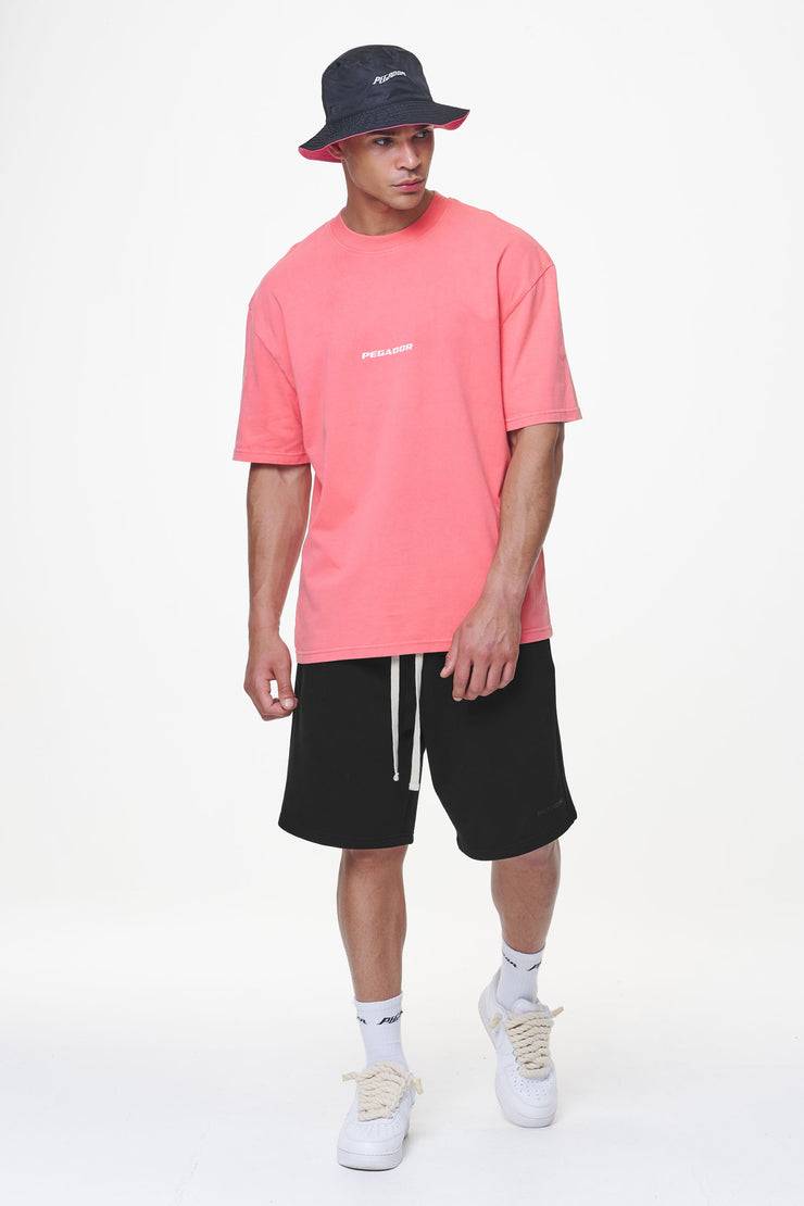 Pegador Logo Heavy Sweat Shorts Black Gum Super Rabatt