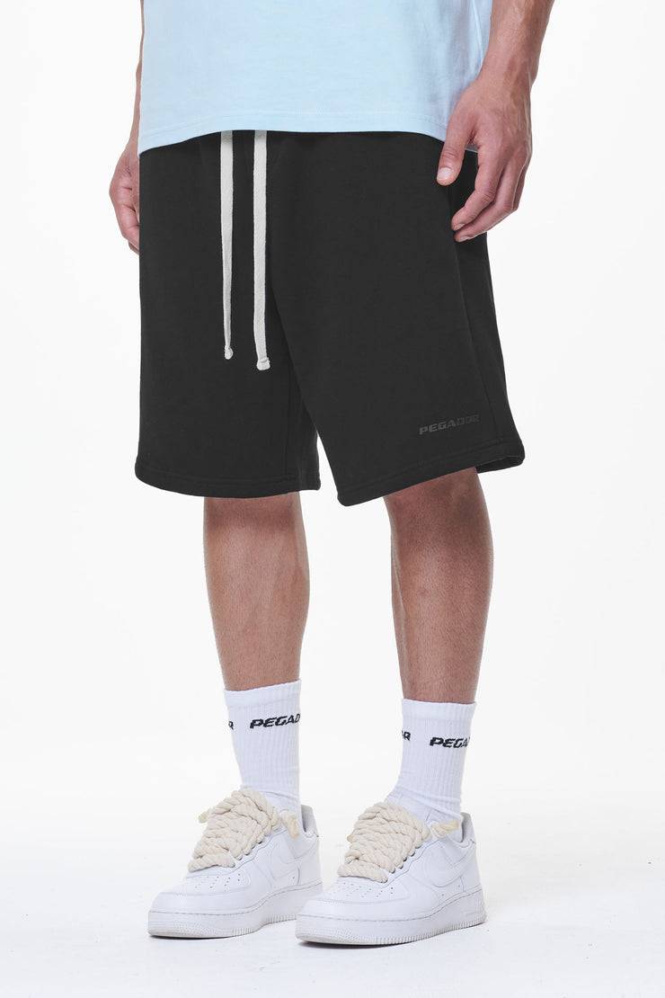 Pegador Logo Heavy Sweat Shorts Black Gum Super Rabatt
