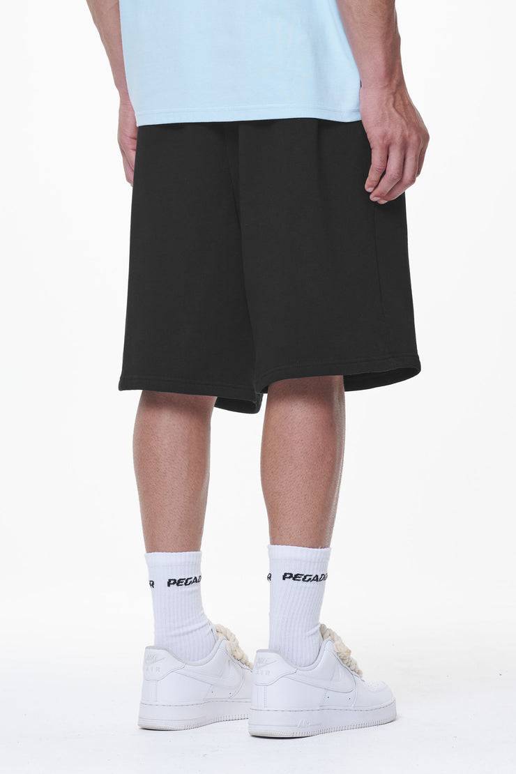 Pegador Logo Heavy Sweat Shorts Black Gum Super Rabatt