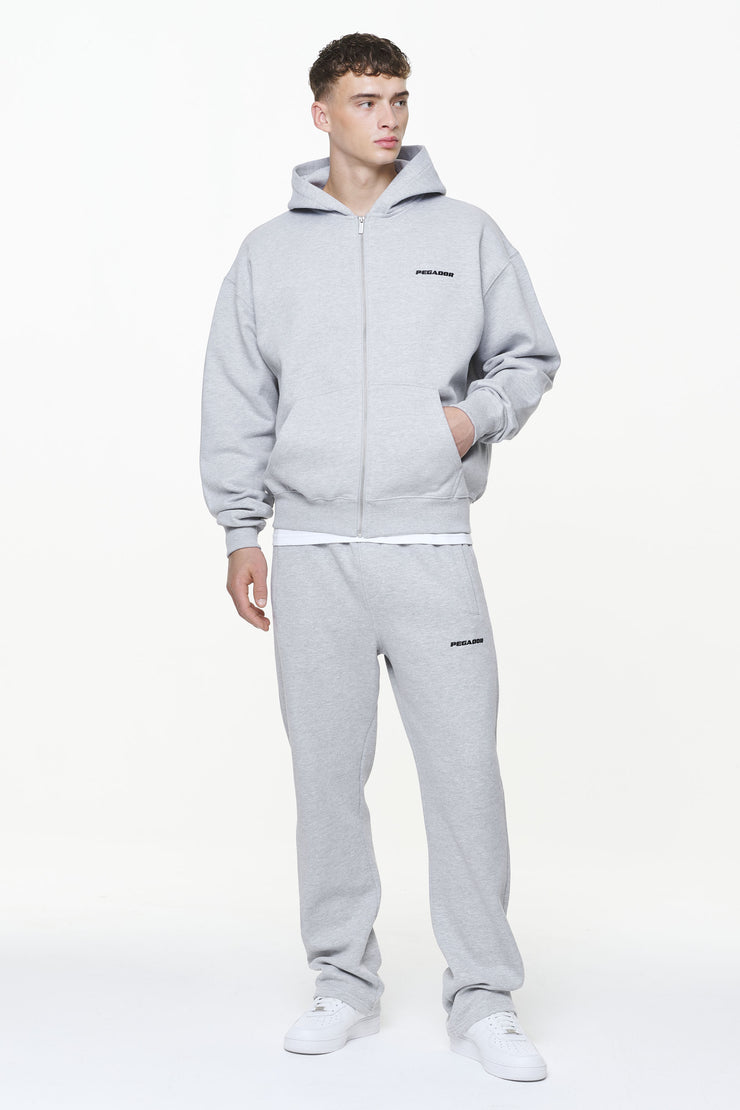 Pegador Logo Oversized Sweat Jacket Grey Melange Riesige Rabatte