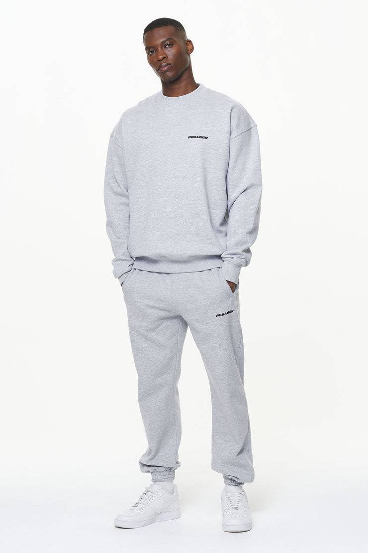 Pegador Logo Oversized Sweater Grey Melange 50% Rabatt mit kostenlosem Versand