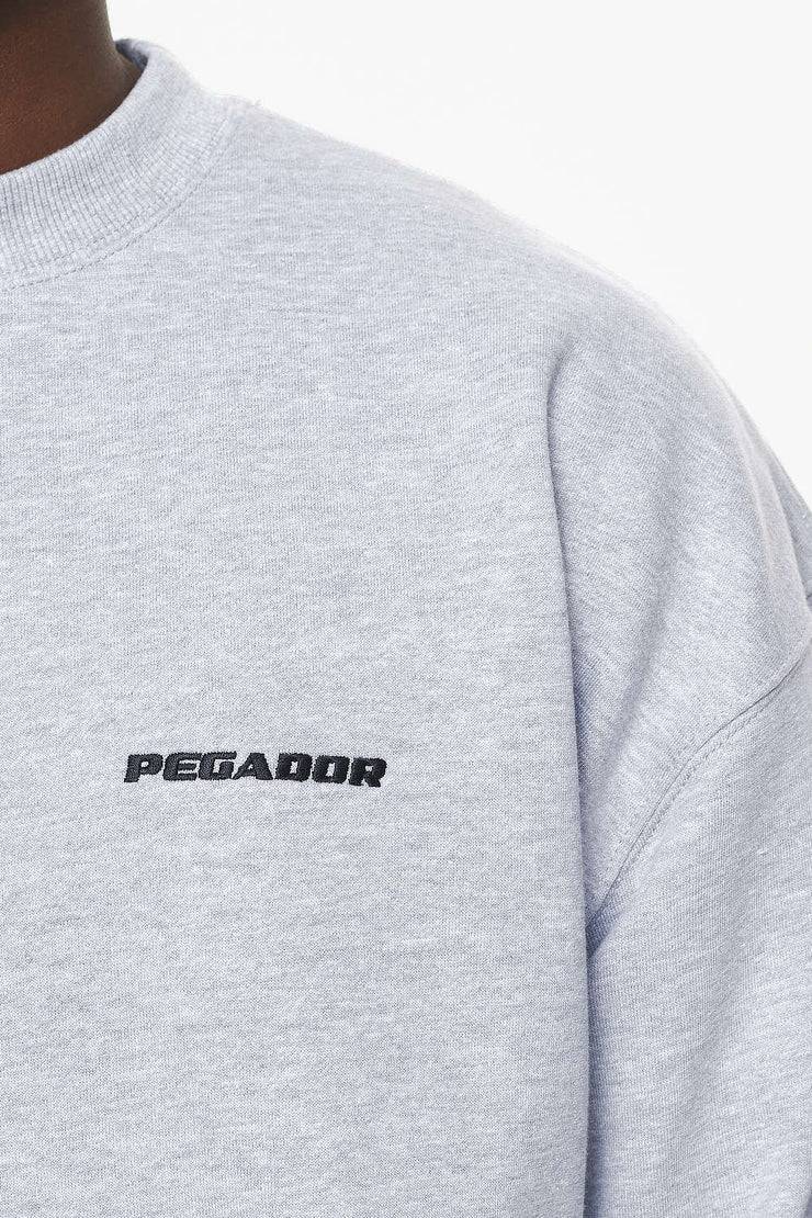 Pegador Logo Oversized Sweater Grey Melange 50% Rabatt mit kostenlosem Versand