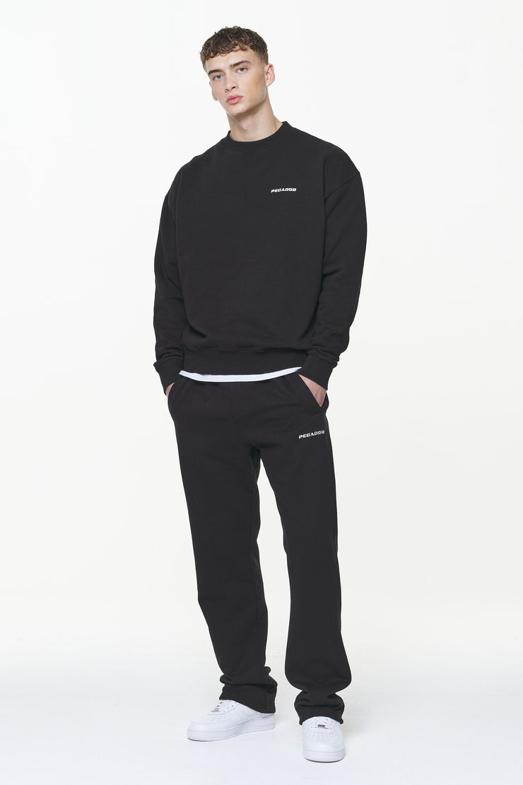 Pegador Logo Oversized Sweater Vintage Washed Onyx Black Clearance-Verkauf