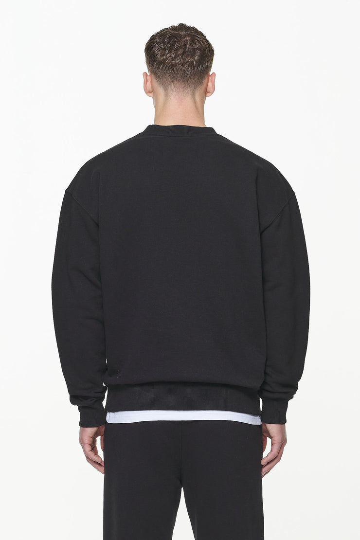 Pegador Logo Oversized Sweater Vintage Washed Onyx Black Clearance-Verkauf