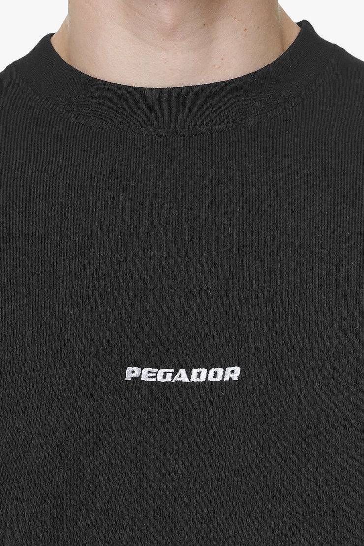 Pegador Logo Boxy Tee Vintage Washed Onyx Black Kostenloser Versand international
