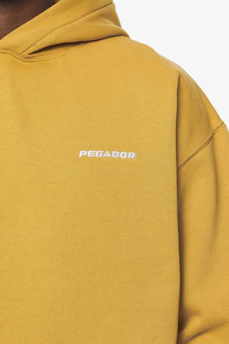 Pegador Logo Oversized Hoodie Vintage Washed Mustard Fabrikladen