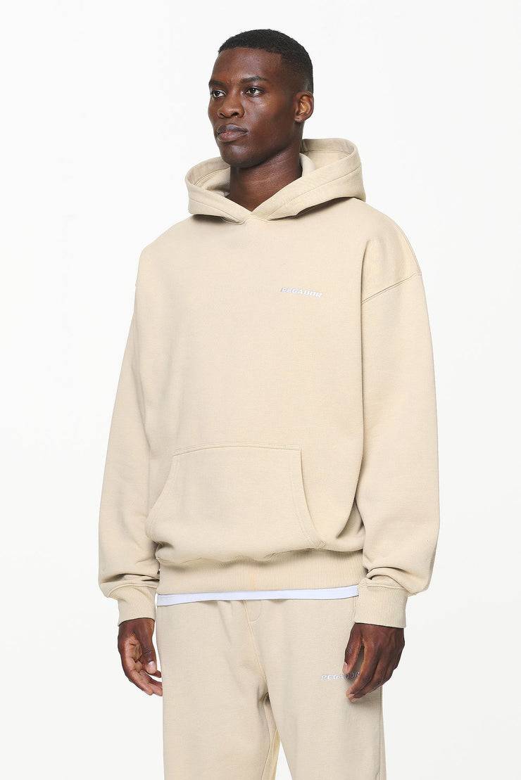 Pegador Logo Oversized Hoodie Vintage Washed Kingdom Beige Speichern exportieren