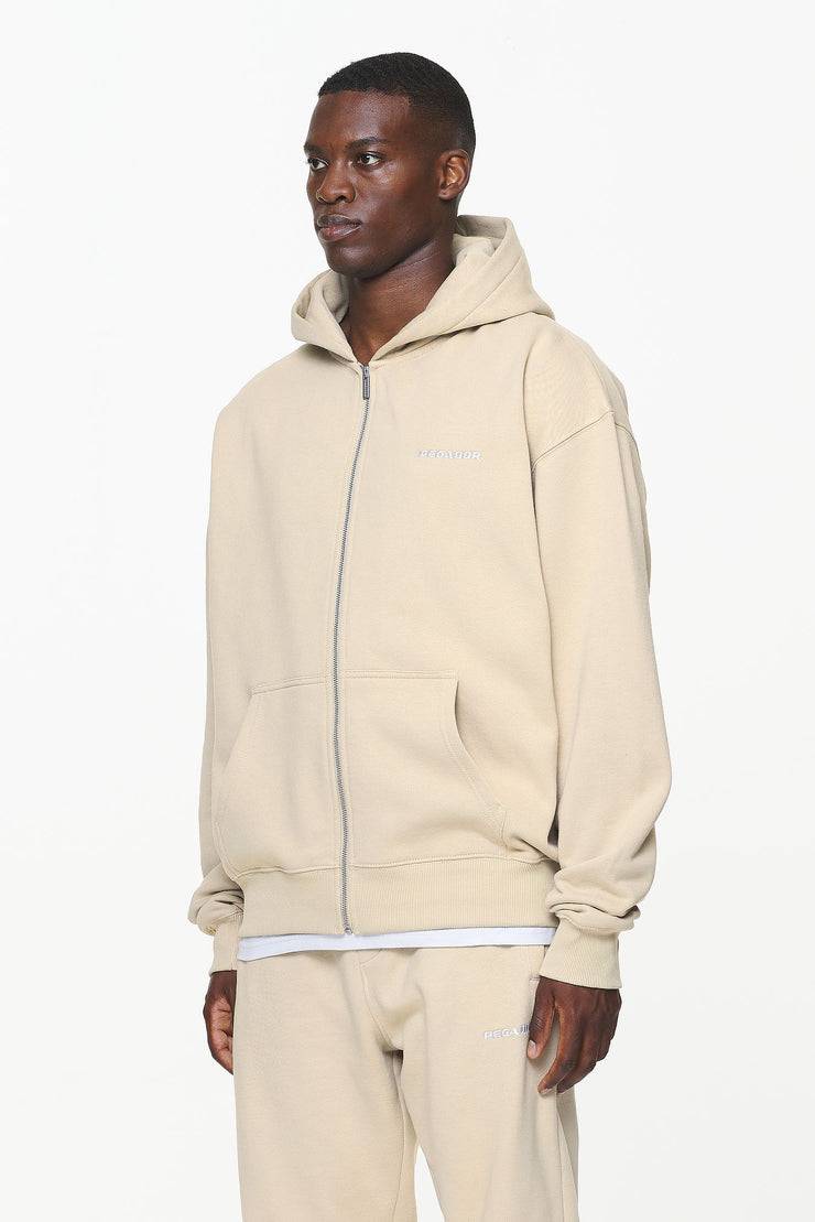 Pegador Logo Oversized Sweat Jacket Vintage Washed Kingdom Beige Black Friday Preise