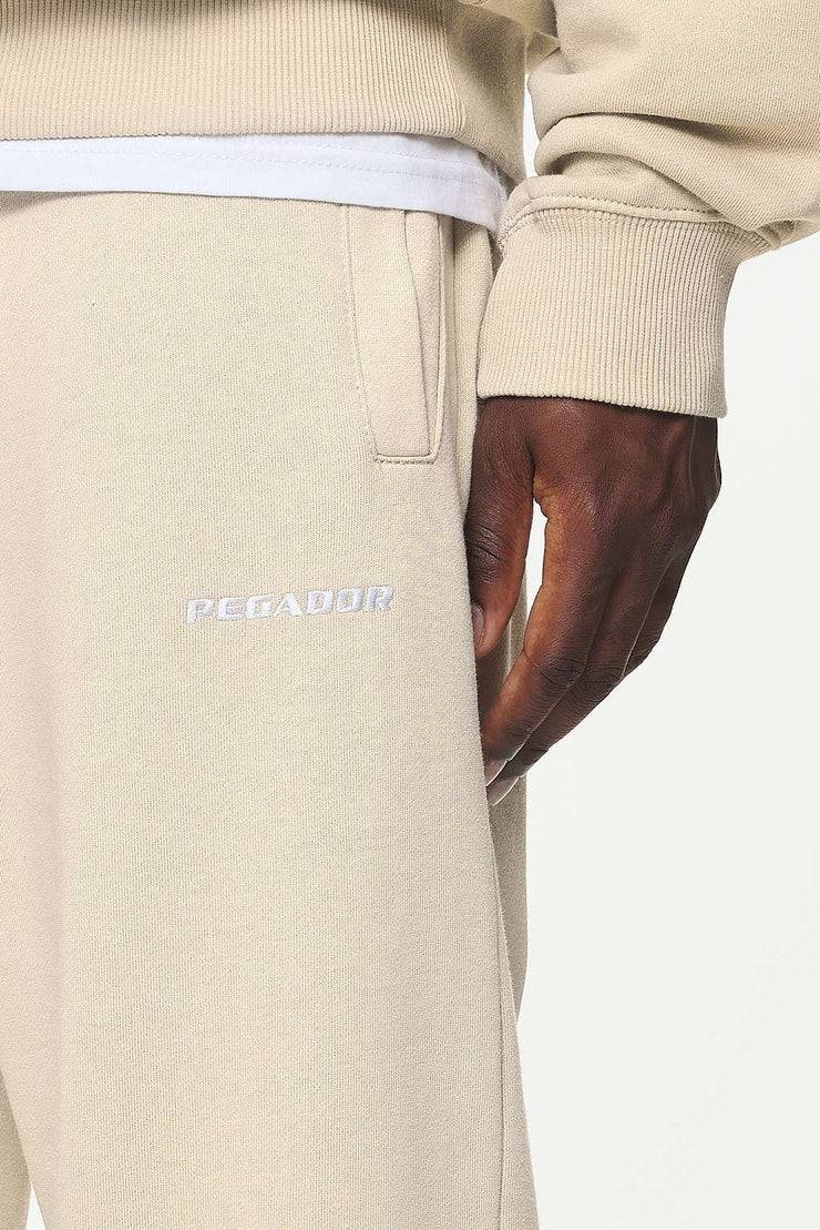 Pegador Logo Heavy Sweat Jogger Vintage Washed Kingdom Beige Im Verkauf