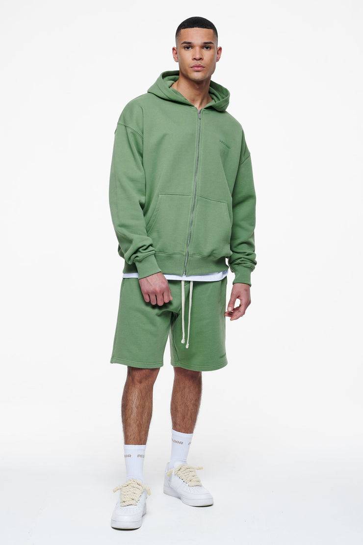 Pegador Logo Oversized Sweat Jacket Vintage Washed Cypress Green Gum 50% Rabatt für begrenzte Zeit