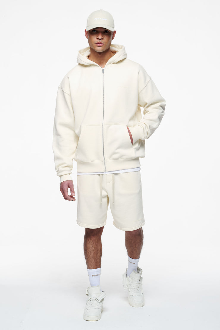 Pegador Logo Oversized Sweat Jacket Vintage Washed Unbleached Gum Outlet