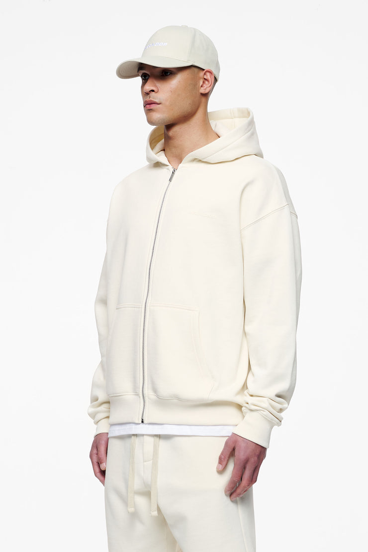 Pegador Logo Oversized Sweat Jacket Vintage Washed Unbleached Gum Outlet