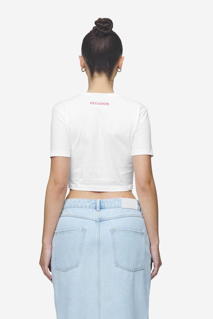 Pegador Reyna Cropped Baby Tee White Schlussverkauf