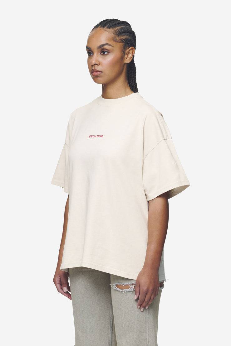 Pegador Reyna Heavy Oversized Tee Washed Coast Sand Günstiger Verkauf