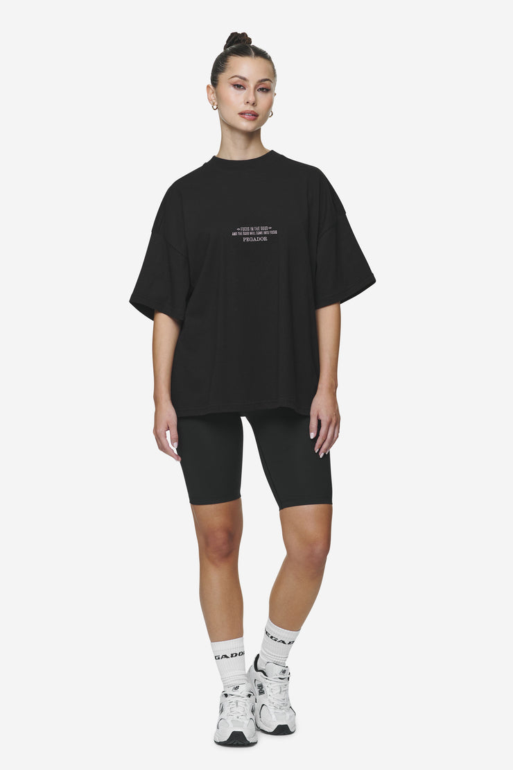 Pegador Naia Heavy Oversized Tee Black Fabrikverkauf
