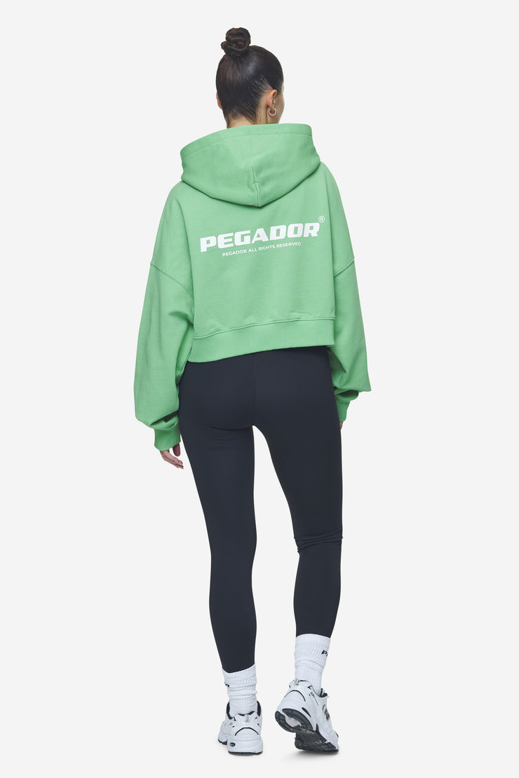 Pegador Lana Logo Cropped Sweat Jacket Washed Peppermint Green White Günstig kaufen
