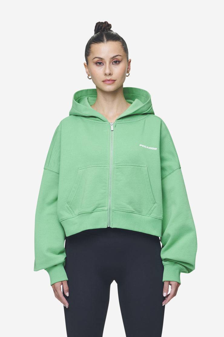Pegador Lana Logo Cropped Sweat Jacket Washed Peppermint Green White Günstig kaufen