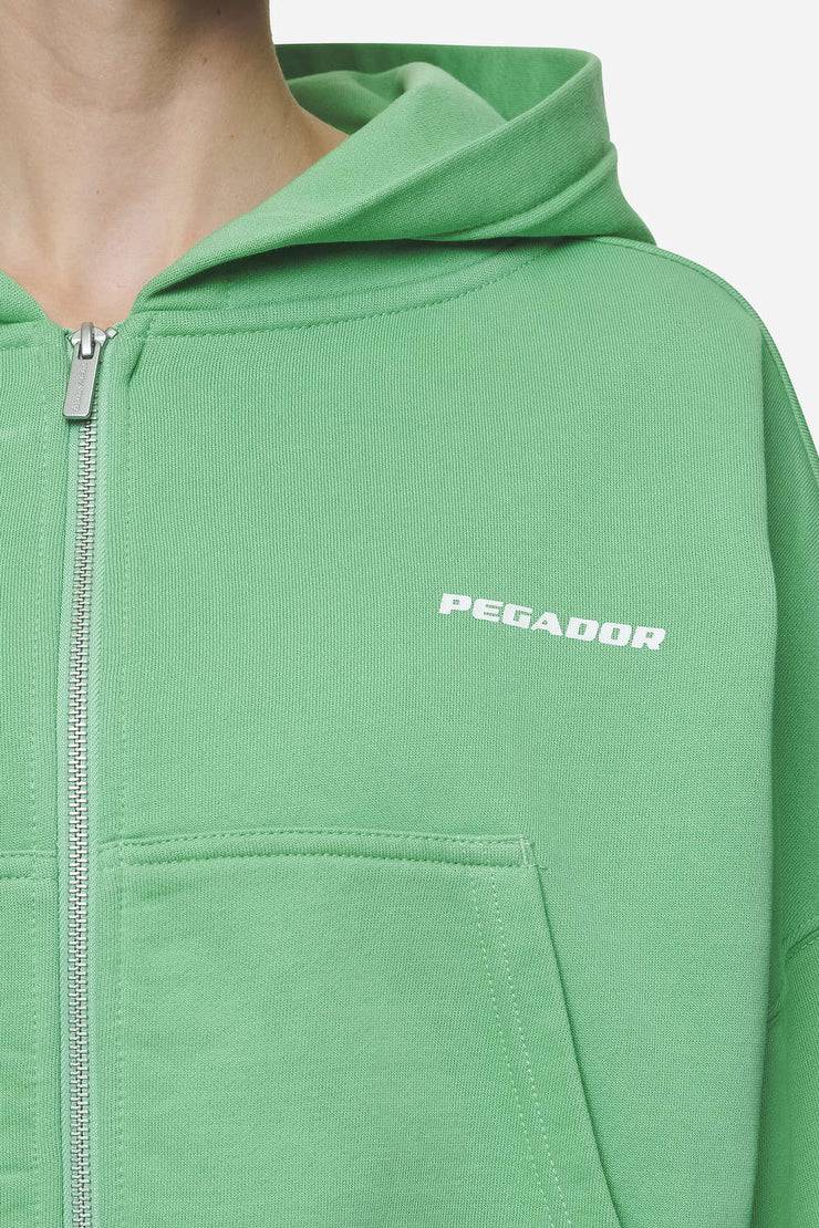 Pegador Lana Logo Cropped Sweat Jacket Washed Peppermint Green White Günstig kaufen