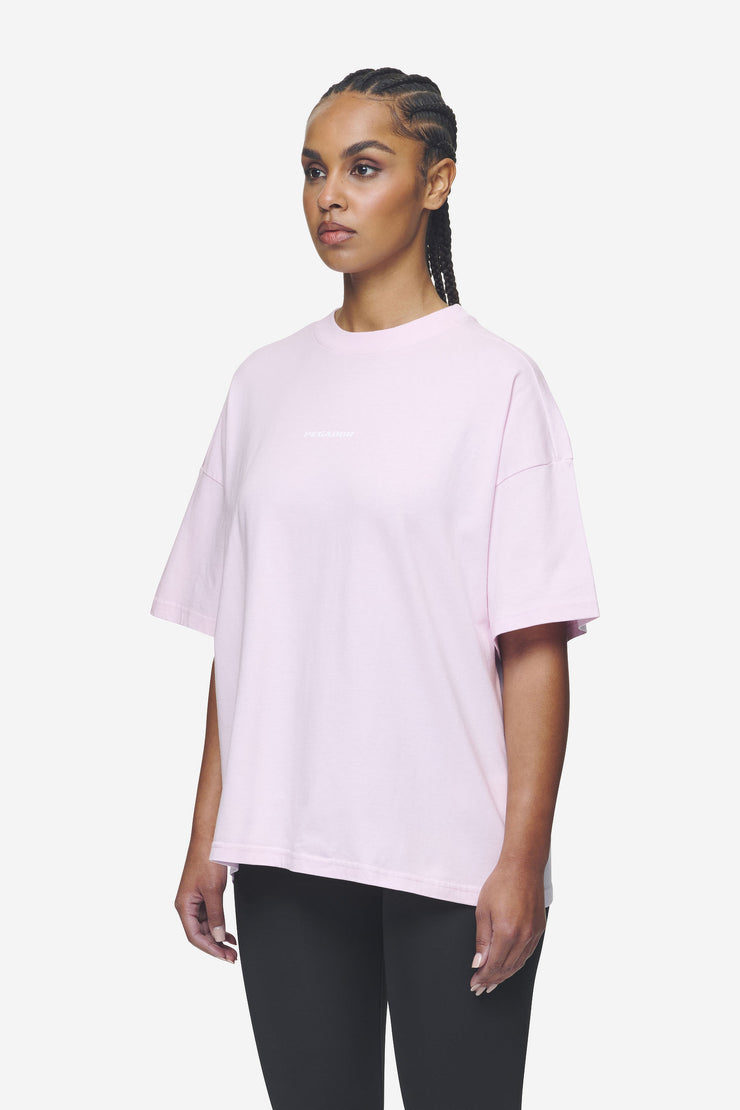 Pegador Arendal Logo Heavy Oversized Tee Washed Bubblegum White Großer Ausverkauf