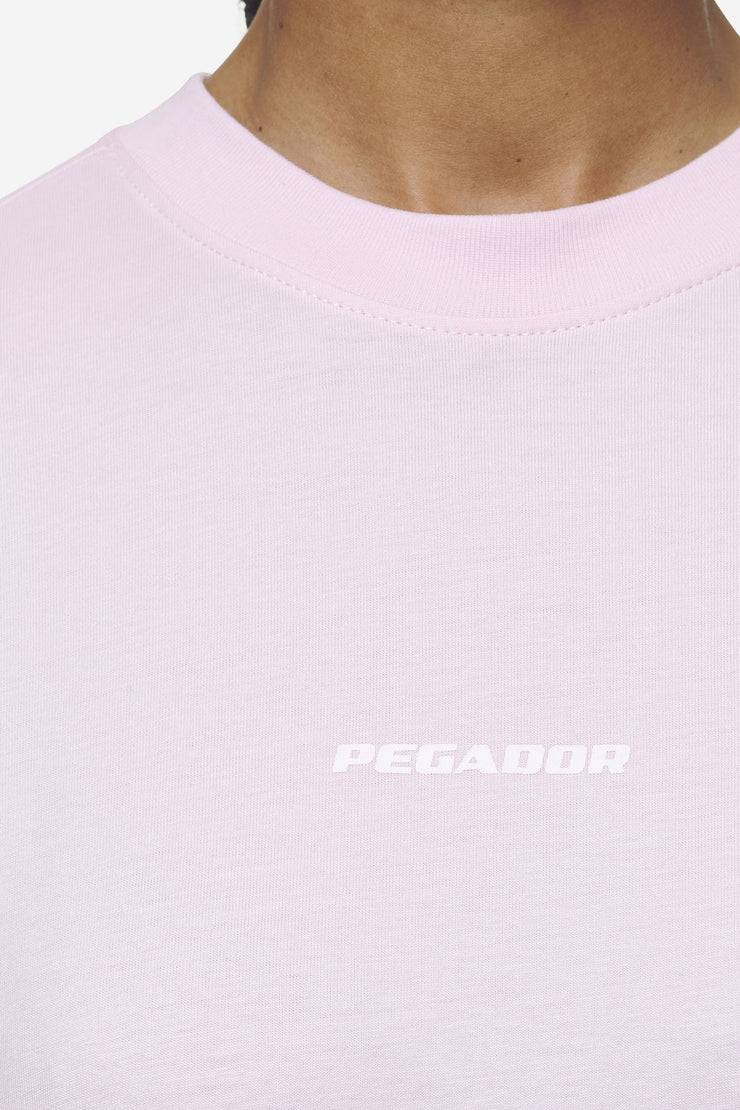 Pegador Arendal Logo Heavy Oversized Tee Washed Bubblegum White Großer Ausverkauf